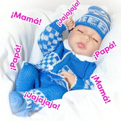 Muñeco Bebe Prematuro Mini  Premium con Sonido + Accesorios