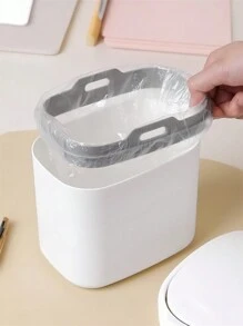 1入組桌面擺動蓋垃圾桶收納盒,適用於家庭和辦公室 - 彩色 - 查看 7