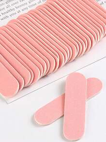 100 PCS Pink Mini Nail File, Disposable Nail File Double Sided Emery Board Suitable For Natural Acrylic Fake Nails Home And Salon Use