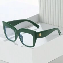 Kính mắt mèo trong suốt cỡ lớn màu thạch gradient cổ điển kính dự tiệc trang trí dạ hội cho phụ nữ phụ kiện kính cho phụ nữ - Trong sáng - Xem 15