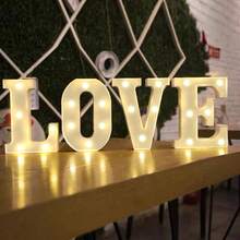 1pc 8.3 Inches LED Marquee Letter Lights Sign, Light Up Alphabet Letter A-Z, &, Heart, For Home Party Wedding Decoration - White - View 6