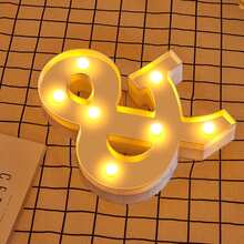 1pc 8.3 Inches LED Marquee Letter Lights Sign, Light Up Alphabet Letter A-Z, &, Heart, For Home Party Wedding Decoration - White - View 7