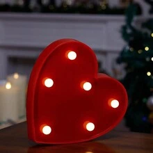1pc 8.3 Inches LED Marquee Letter Lights Sign, Light Up Alphabet Letter A-Z, &, Heart, For Home Party Wedding Decoration - White - View 9