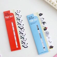 1入萌版韓國站立式動物書籤便箋,n次使用記事本,隨機顏色款式 - 彩色 - 查看 2