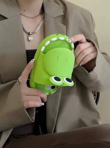 3d卡通恐龍拖鞋設計手機殼,適用於iphone 15 Pro Max - 綠色 - 查看 3