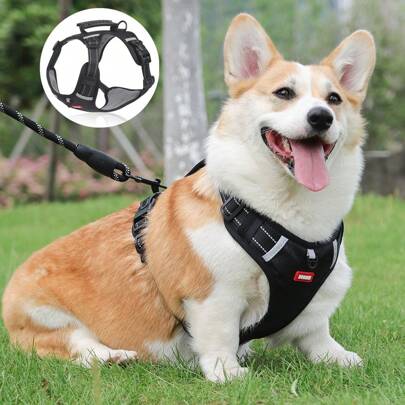 1pc Pet Dog Harness Reflective Adjustable Breathable Vest Chest Strap For Small Medium Large Dogs Cat Puppy Collar Dog Accessoires