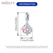 Miseff 1入 925純銀植物花朵吊墜,適用於手鍊和項鍊diy精美珠寶禮物 - 杏色 - 查看 5