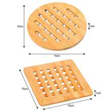 Jogo 3 descanso de panela apoio bambu suporte protetor mesa toalha cozinha bancada forma travessa bule chaleira sopeira