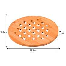 Jogo 3 descanso de panela apoio bambu suporte protetor mesa toalha cozinha bancada forma travessa bule chaleira sopeira