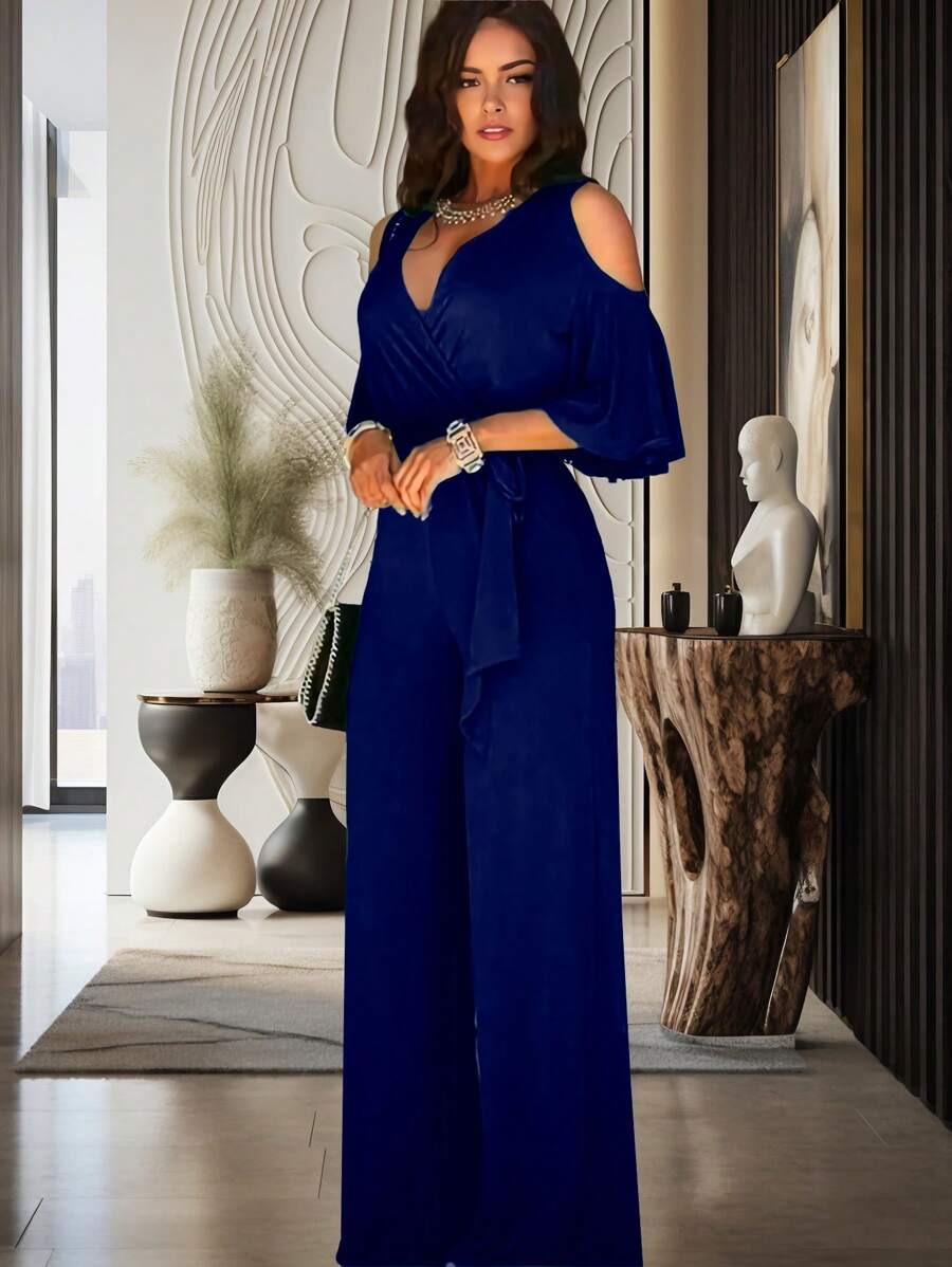 Palazzo  Con Mangas Abiertas Aun Costado - Azul Marino - Ver 1