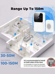 WiFi Video Doorbell Wireless HD Camera PIR Motion Detection IR Alarm Security Smart Home Door Bell WiFi Intercom For Home - Multicolor - View 6