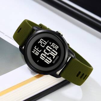  Skmei 2218 兒童新設計中性時計原裝矽膠表帶防水多功能現貨運動手錶套裝