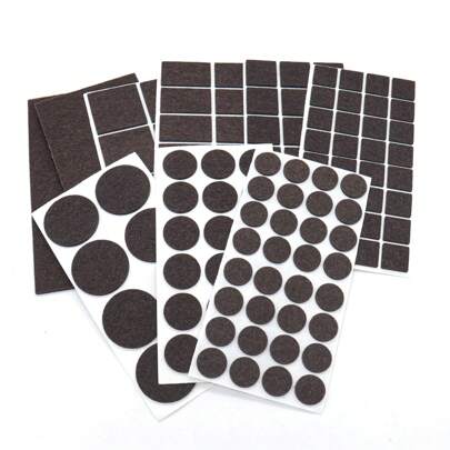 130 sztuk Pilśniowy Meble Piętro Ochraniacze , Samoprzylepna & Możliwość cięcia Krzesło , Odporny na zarysowania & Antypoślizgowe , Dla Twarde drewno Podłogi , Płytka Podłogi , Stoły & Krzesła , Sofy , Nogi , Brąz