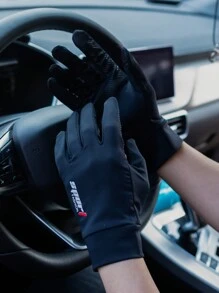 1 Pair Men's Thin Two-Finger Glove, UV Protection, For Cycling, Driving, Fishing, Outdoor Activities In Summer