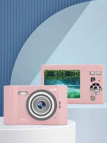1台入門級復古數位相機高清小型便攜式ccd學生派對小相機禮物-粉色 - 粉色 - 查看 1