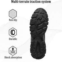 Women's Winter Snow Boots Warm Fur Lined Waterproof Non-Slip Zipper Insulated Mid-Calf Boots - màu đen - Xem 4