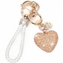 Party Crystal Car Keychain For Women With Sparkly Rhinestone Heart Shape Keychains Accessories, Pretty Keychain For Girls, Birthday Christmas Easter Valentine's Day Mother's Day Gifts Car Accessories Bag Charm Backpack For School Cute Goth Y2k Halloween Accessories Teachers Day Gift Ideas Bag Accessories Lanyards With Id Holder Car Accessories Bag Charms Car Accessories Friend Sister - Multicolor - View 16