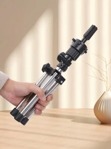 Mini Wig Tripod Foldable Stand Adjustable Mannequin Head Metal Tripod Canvas Block Head Stand Holder Wig Manikin Head Table Display For Cosmetology Salons Hairdressing Training (36-55cm)