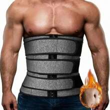 Faja Reductora Sauna Gym Moldeadora Neopreno Para Hombre,Cinturón de hombres deportivo cintura, de aptitud física abdominal banda, sudor & control de barriga cintura - Gris - Ver 1