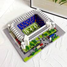 Famous Spanish La Liga Stadium Real Madrid Football Field Building Blocks Model - 1pc, Collectible For Fans, Abs Material, 3d Bricks For Diy Building Model, Creates The Ultimate Stadium Gift - Multicolor - View 4