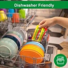 3入組可重複使用的露營廚房工具-玉米筍夾子和趣味薄餅模具,適用於派對和野餐 - 彩色 - 查看 7