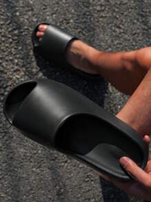 Herren Wasserdichte Anti-rutsch Dicke Sohlen Hausschuhe Mit Einfachem Design, Lässig