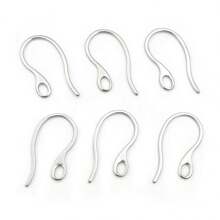 10pcs 22x11mm Stainless Steel DIY Earring Hooks Wire Handmade Jewelry Making Findings Supplies - 22x11mm - View 8