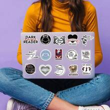 50 张黑暗浪漫读者贴纸乙烯基贴纸剪贴簿、日记本、笔记本电脑、保险杠、滑板、水瓶、电脑、手机、卡通、安全帽、汽车贴纸和贴花 - 彩色 - 查看 8