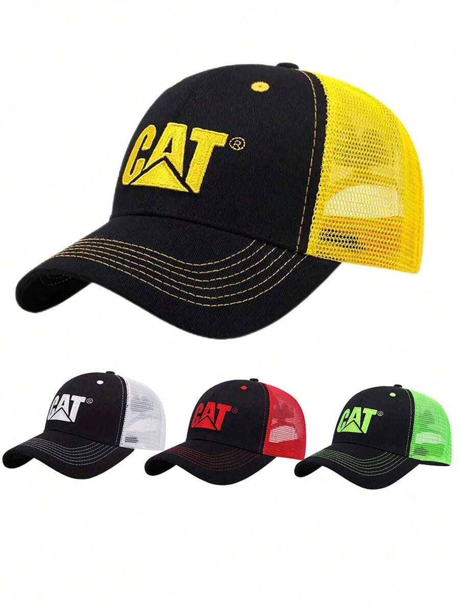 1 Miếng Đúng mốt Thêu Không giới tính Mũ Trucker , Lưới thoáng khí Chống nắng Có thể điều chỉnh Mũ bóng chày - Màu vàng - Xem 1