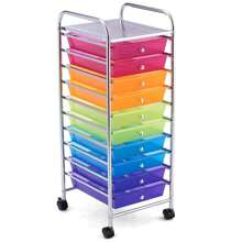 Rolling Trolley With 10 Drawers, Rolling Shelf Color Choice, Side Trolley Household Trolley Rolling Container Bathroom Trolley Bathroom Trolley Bathroom Shelf - Multicolor - View 5