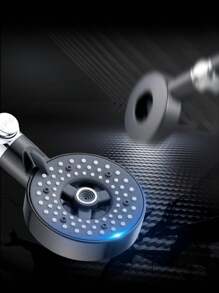 1只多功能淋浴噴頭,帶有一鍵停水,五種調節模式,高壓,通用接口 (g1/2"2cm接口)