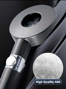 1只多功能淋浴噴頭,帶有一鍵停水,五種調節模式,高壓,通用接口 (g1/2"2cm接口)