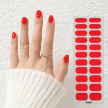 22 Stücke Semi-hard Gel Nagel Kit, Geeignet Für Uv Lampen, Schneidebeständigkeit, Lang Anhaltende Nagelstreifen, Komplett Bedeckende Nagellackstreifen, Salon Qualität Und Langlebigkeit, Einfach Anwendbar Und Abnehmbares Design, Mit Kunststickern Für Frauen/mädchen, Ideal Als Geschenk Für Festival Und Geliebte.