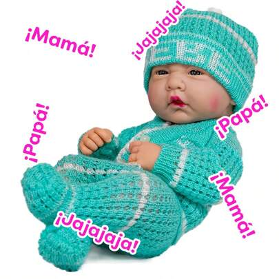 Muñeco Bebe Prematuro Mini  Premium con Sonido + Accesorios