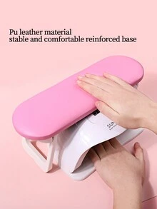 Màu hồng Gấp lại Nhựa Chân Gối Gối Tay Nghệ Thuật Làm Móng Bộ , Gấp lại Da Bề mặt Chống bám bẩn Tay Gối Đối với Bàn , Thoải mái Không trượt Gối Tay Nghệ Thuật Làm Móng , Có thể mang đi Và Dễ Đến Chất liệu : Da , Đơn giản Màu thuần , Bàn Nâng lên Tay Nghỉ ngơi Cái đệm Đối với Tiệm làm móng tay - Hồng - Xem 3