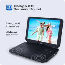 NAVISKAUTO 17.5" Portable Blu-Ray DVD Player With 15.4" 1920X1080 HD Large Screen HDMI-Compatible USB/SD - Black - View 4