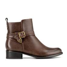 Botines Dama Baja Mujer Diario Casual Descanso Moda Weide Botines de Mujer - Caqui - Ver 2