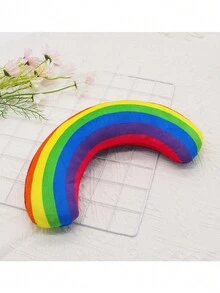 1 Miếng Hình Cầu vồng Mèo Sang trọng Gối Đồ chơi Đối với Thú cưng - Đỏ - Xem 3
