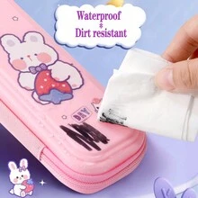 Estuche De Lápices De Dibujos Animados Lindo Para Estudiantes De Primaria, Gran Capacidad, Adecuado Para Niños Y Niñas, Puede Contener Regla De 20 Cm - Azul - Ver 3