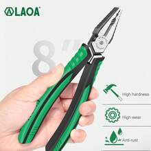 Laoa 1入組電工鉗/ 尖嘴鉗/對角鉗,專業級別鉻鉒鋼多功能電工鉗,8吋,7吋,6吋 - 綠色 - 查看 5