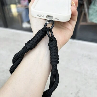 Estuche de teléfono de nailon con correa de mano, cordón antiperditada, muñequera portátil, llavero, auriculares y colgante de disco USB, mismo estilo que los regalos de celebridades de internet para madre, familia, amigos, cumpleaños, festivos, accesorio para teléfono, cadena de teléfono