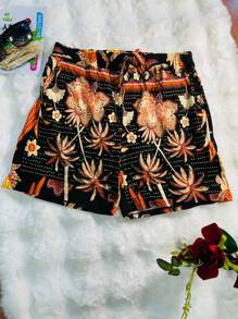 Belala Moda Short novo com bolso com elastano - Laranja - Visão 1