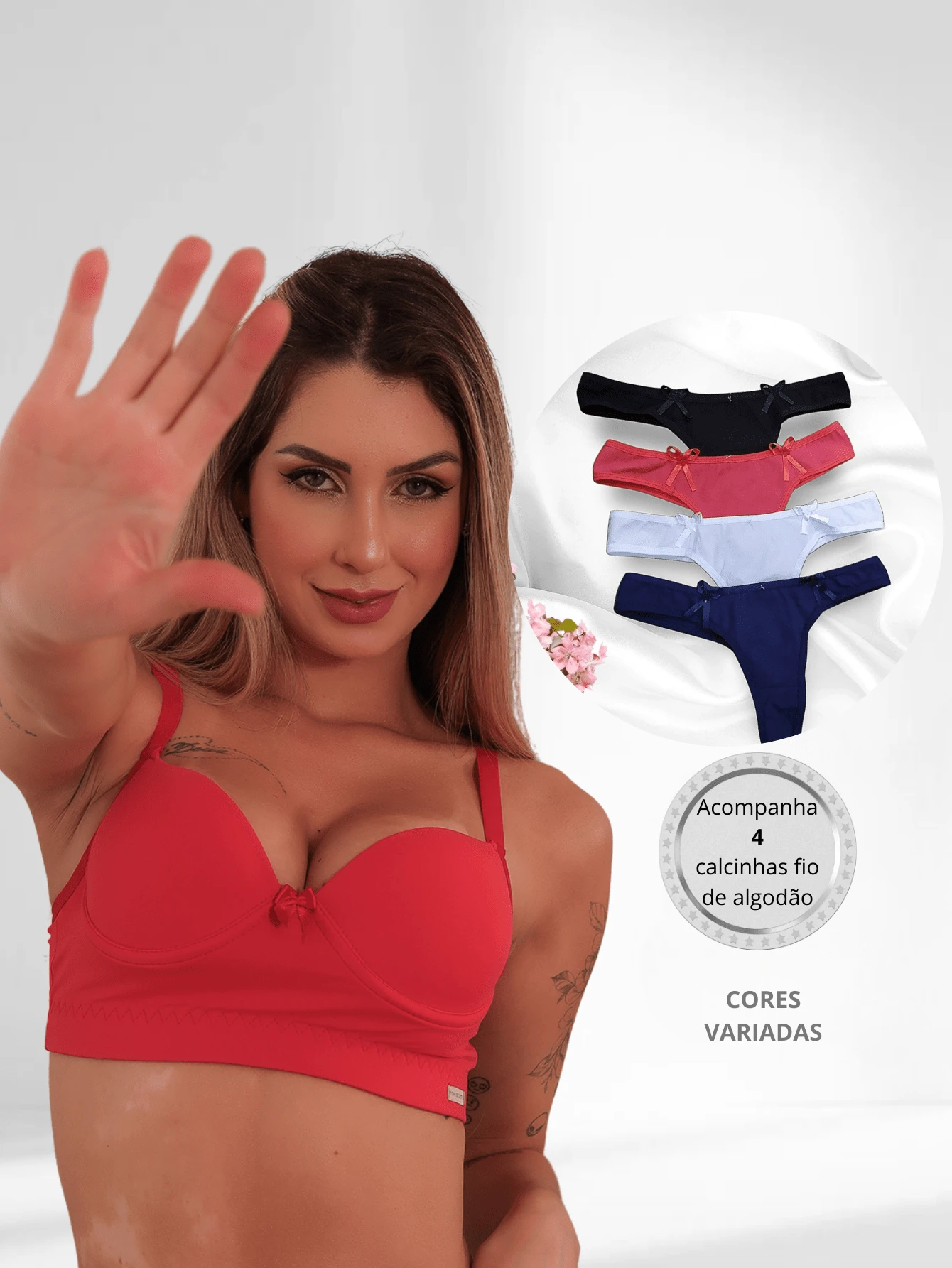 Women Bra & Panty Sets - 紅色 - 查看 1