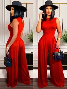 Palazzo Sin Mangas Con Boton Trasero - Rojo - Ver 2