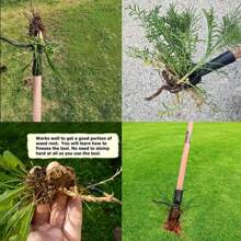 1套,直立,手動踩踏式割草機,除草和除根機,適用於花園除雜草和除根