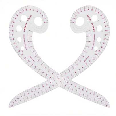 1pc Multifunctional Soft Plastic Comma-Shaped Curve Ruler Scale Sewing Tool Curve Patchwork Ruler Quilting Thread Crochet Curve Ruler