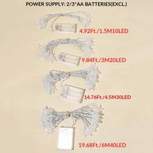 1pc 1.5/3/6m 10/20/30/40led Star Shaped Indoor Decoration Light String For Festival And Party Decoration, Prop Light