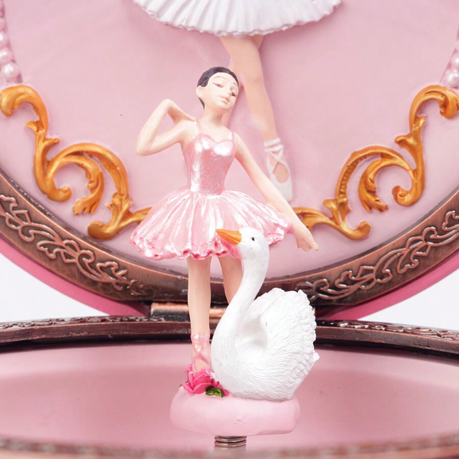 Ballerina Music Box Rotating Figurine Dancing Girls Musical Box Swan
