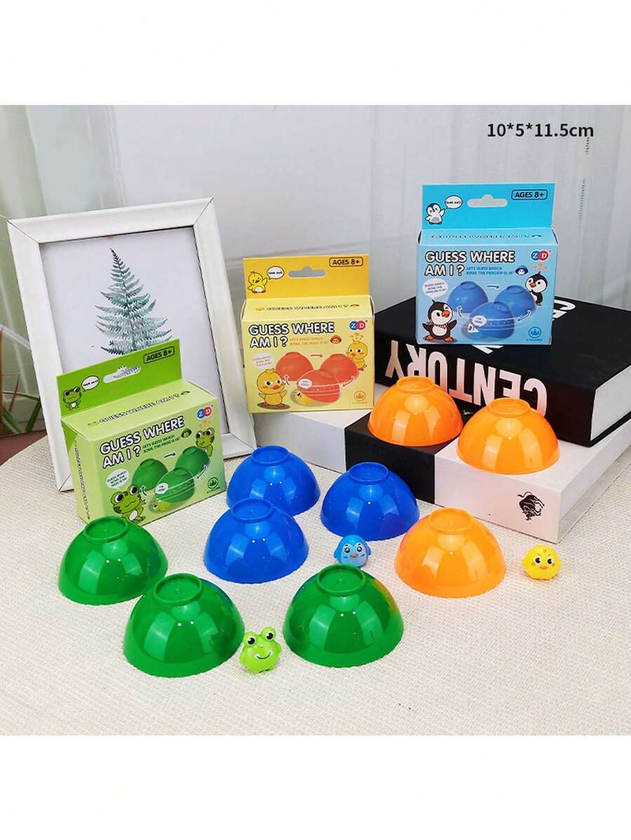Adivinanza De Copa, Escondite De Copa, Prueba De Ojo, Juego De Mesa De Rompecabezas, Juego Interactivo Para Adultos Y Niños - Naranja - Ver 1