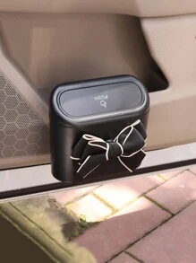 1pc Car Trash Can, Hanging Car Trash Bin, Car Interior Accessories, Waterproof Car Garbage Collector, Car Storage Organization